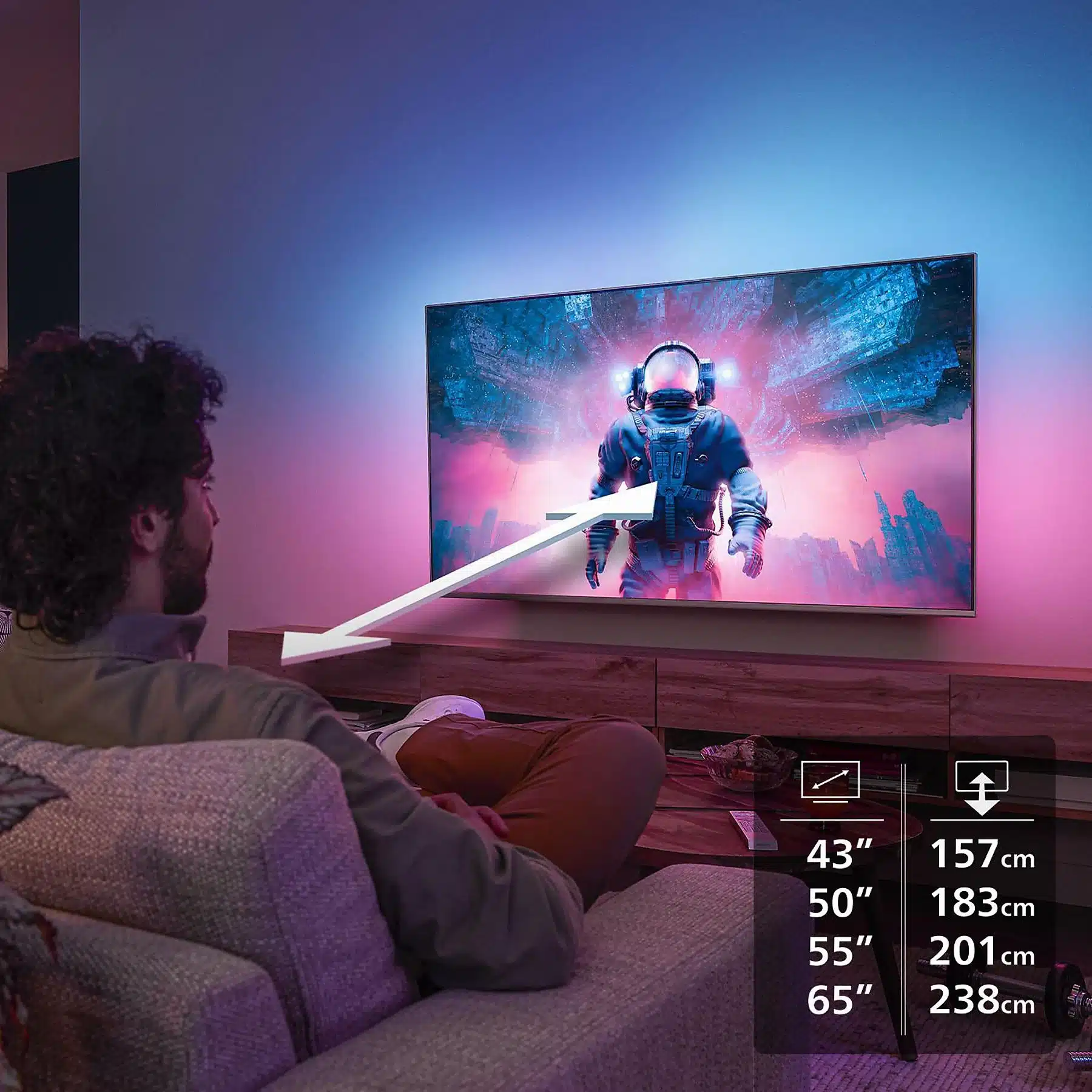 PHILIPS 43PUS8550/12 LED Ambilight TV (piatto, 43 Zoll / 108 cm, UHD 4K, SMART TV, Ambilight) – Bild 9