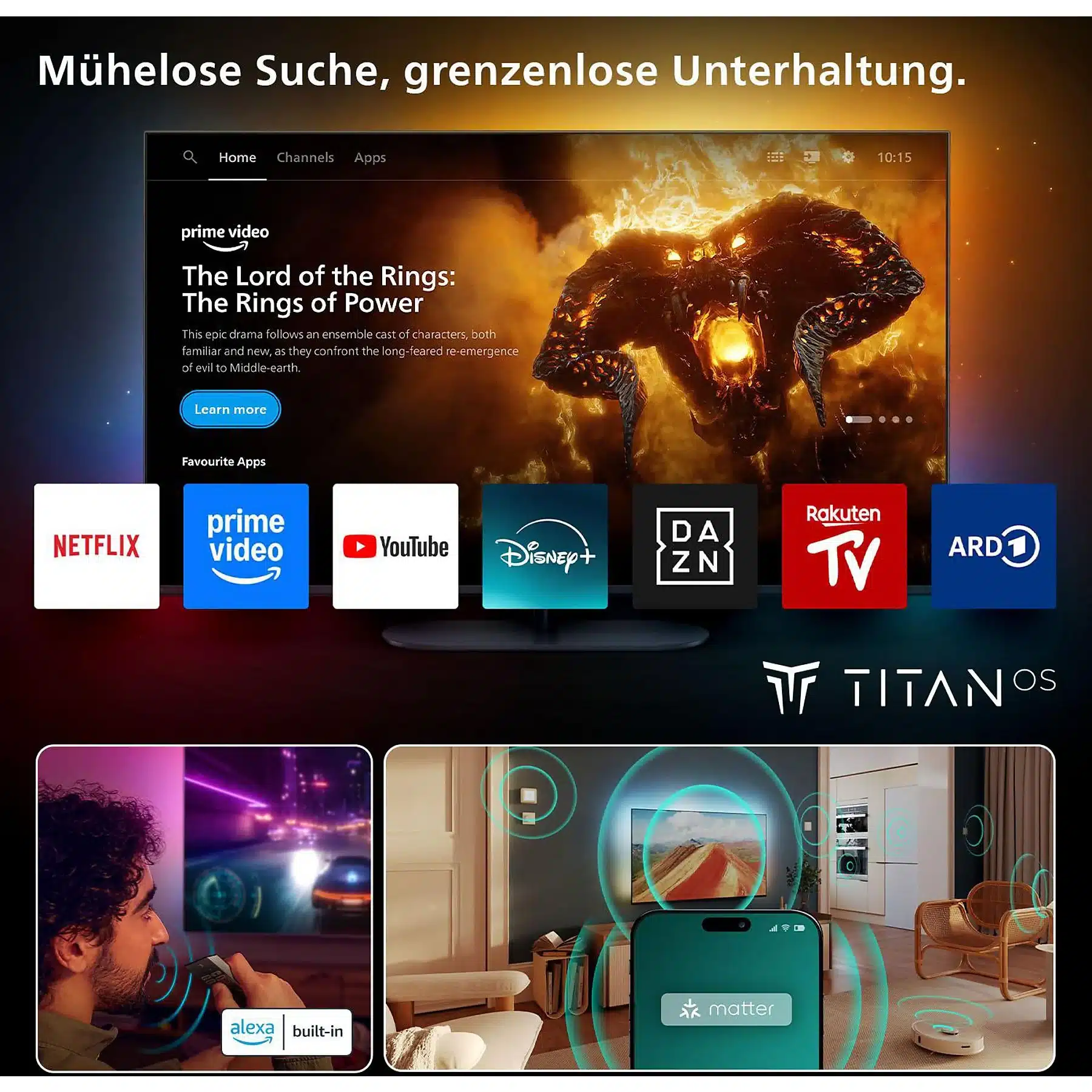PHILIPS 55OLED760/12 OLED Ambilight TV (piatto, 55 Zoll / 139 cm, UHD 4K, SMART TV, Ambilight) – Bild 5